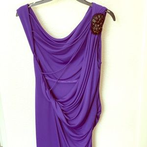 Royal Purple backless dress